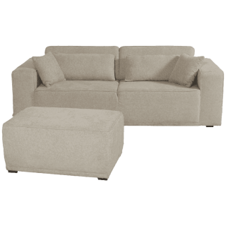 Pouf Ezra Beige - 90 x 46 x 60 cm