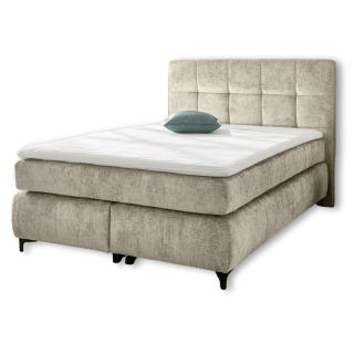 Beatrice - Lit box complet 180 x 200 cm Chenille beige