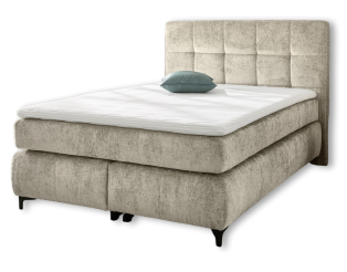 Beatrice - Lit box complet 180 x 200 cm Chenille beige
