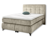 Beatrice - Lit box complet 180 x 200 cm Chenille beige
