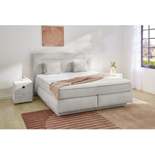 Simone lit 160x 200 cm beige Boxspring avec coffre