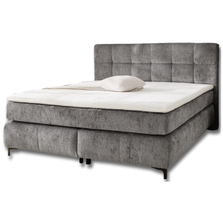 Beatrice - Lit box complet 180 x 200 cm Chenille gris