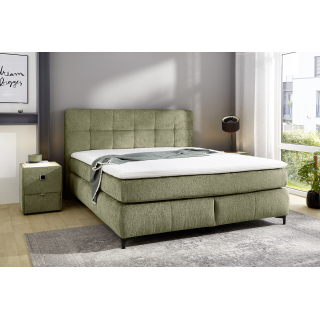 Beatrice - Lit box complet 180 x 200 cm Chenille vert