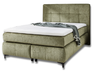 Beatrice - Lit box complet 140 x 200 cm Chenille vert