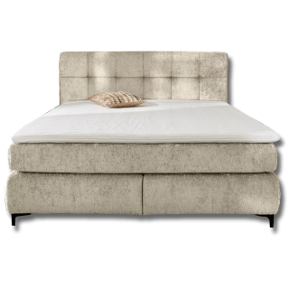 Beatrice - Lit box complet 140 x 200 cm Chenille beige