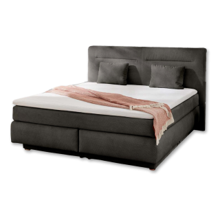 Lit Boxspring complet Simone Gris foncé 160 x 200 cm