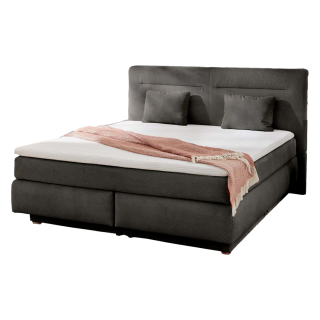 Lit Boxspring complet Simone Gris foncé 160 x 200 cm