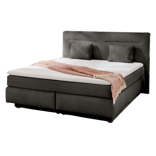 Lit Boxspring complet Simone Gris foncé 160 x 200 cm