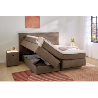 Lit Boxspring - 160 x 200 cm Lit coffre taupe  Simone