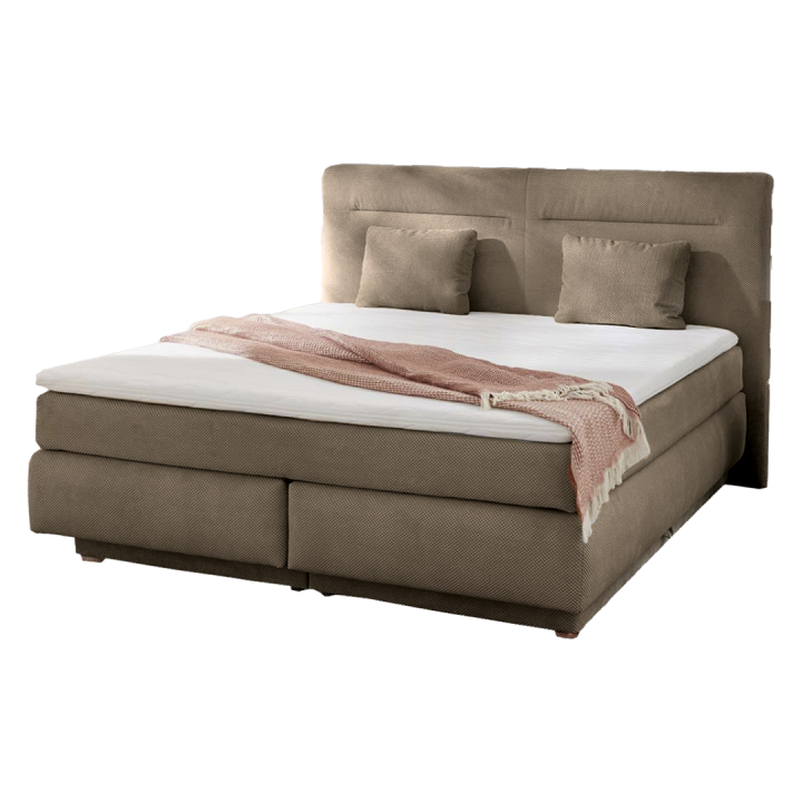 Lit Boxspring - 160 x 200 cm Lit coffre taupe  Simone