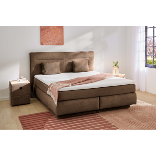 Lit Boxspring - 160 x 200 cm Lit coffre taupe  Simone