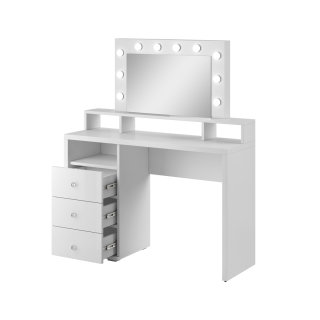 Coiffeuse à 3 tiroirs avec miroir Diva