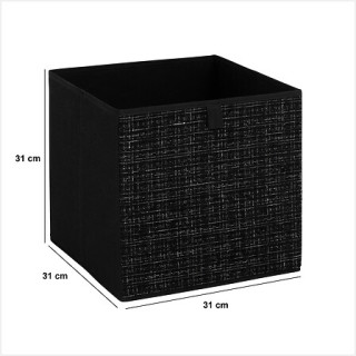 Caisson Tweed Noir 31 x 31 cm 203125A