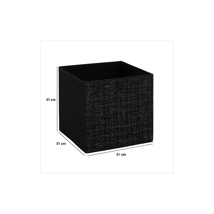 Caisson Tweed Noir 31 x 31 cm 203125A