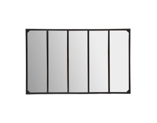 Miroir métal Noir 160 x 100 cm - 187983
