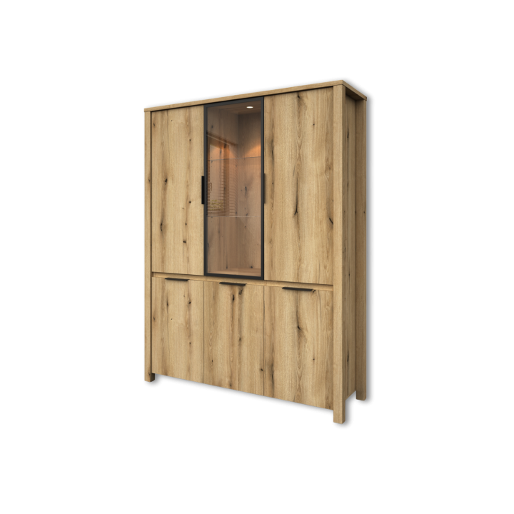 Armoire de rangement( Vitrine ) Bordo couleurs chêne