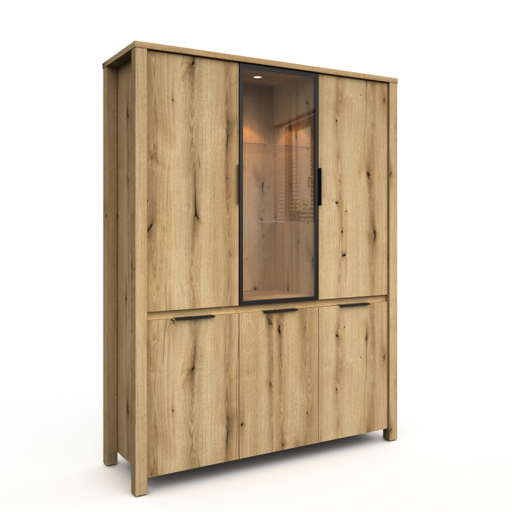 Armoire de rangement( Vitrine ) Bordo couleurs chêne