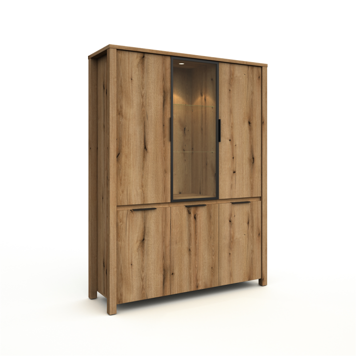 Armoire de rangement( Vitrine ) Bordo couleurs chêne