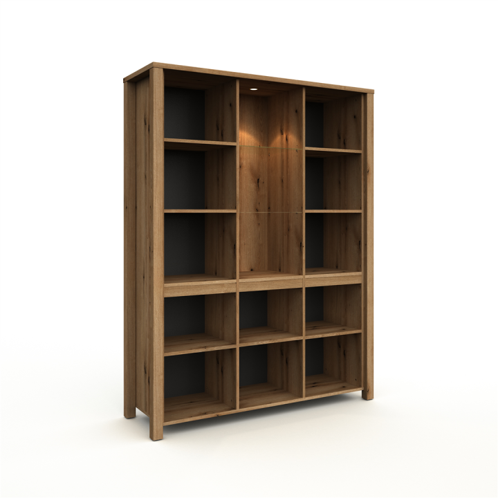 Armoire de rangement( Vitrine ) Bordo couleurs chêne