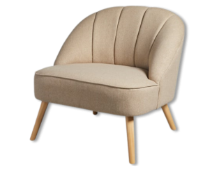 Fauteuil Anova - velours beige 207313A