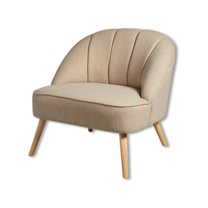 Fauteuil Anova - velours beige 207313A