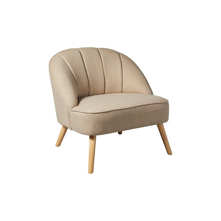Fauteuil Anova - velours beige 207313A