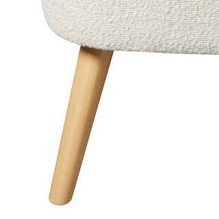 Fauteuil Naovaen tissu bouclette blanc 207313C
