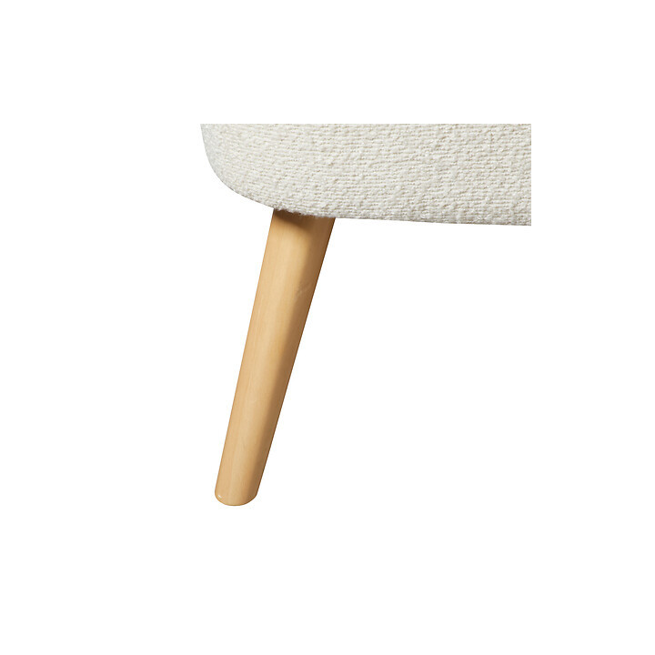 Fauteuil Naovaen tissu bouclette blanc 207313C