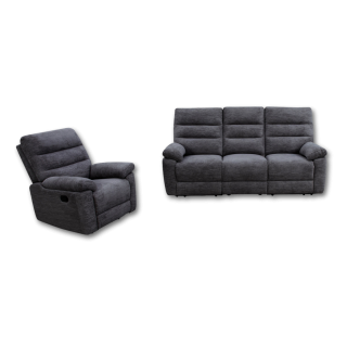 Salon 3 et 1 places Coral gris foncé