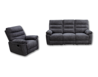 Salon 3 et 1 places Coral gris foncé