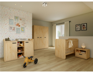 Lina - Chambre bébé ( lit bébé + armoire 3 portes )