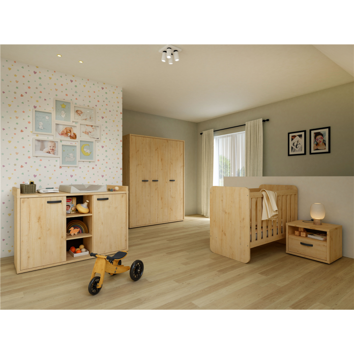 Lina - Chambre bébé ( lit bébé + armoire 3 portes )