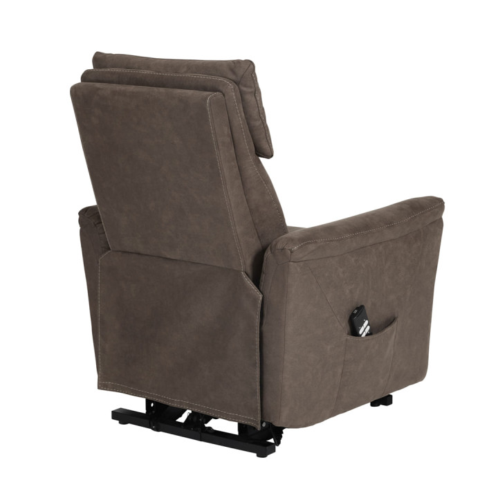 Fauteuil releveur Mayenne en tissu gris foncé
