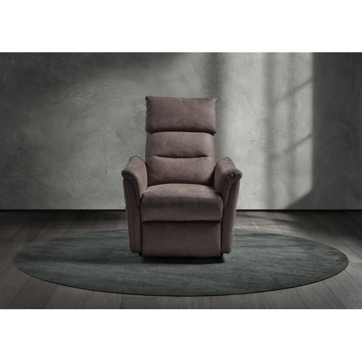 Fauteuil releveur Mayenne en tissu gris foncé