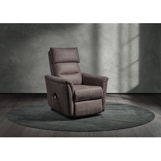 Fauteuil releveur Mayenne en tissu gris foncé