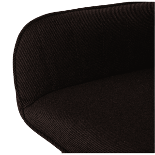 Tabouret de bar avec accoudoirs Rox en tissu noir