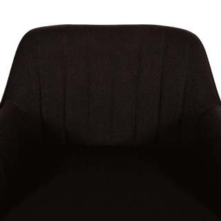 Tabouret de bar avec accoudoirs Rox en tissu noir