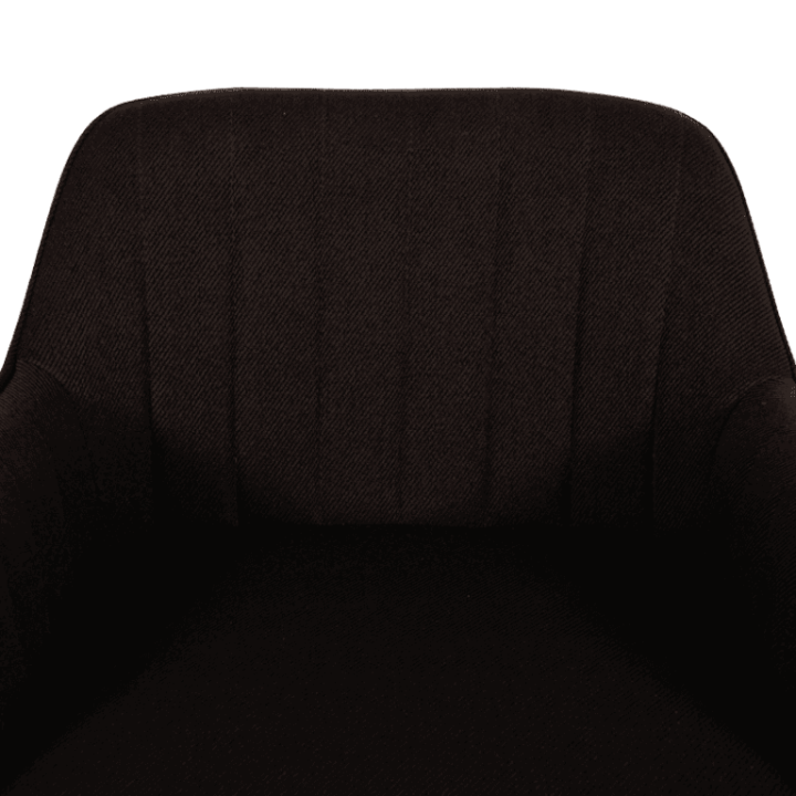 Tabouret de bar avec accoudoirs Rox en tissu noir