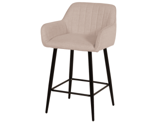 Tabouret de bar coutner Rox avec accoudoirs beige