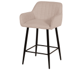 Tabouret de bar coutner Rox avec accoudoirs beige