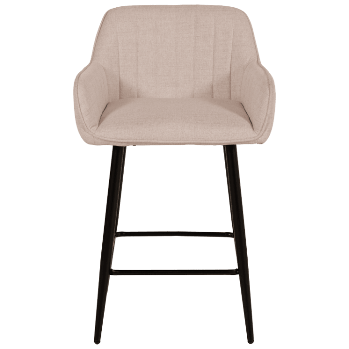 Tabouret de bar coutner Rox avec accoudoirs beige