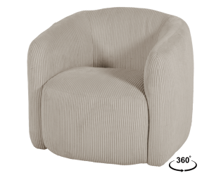 Fauteuil Alken pivotant Beige