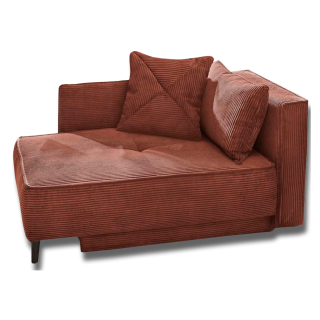 Recamiere velours cotelé rouille REX 426/31