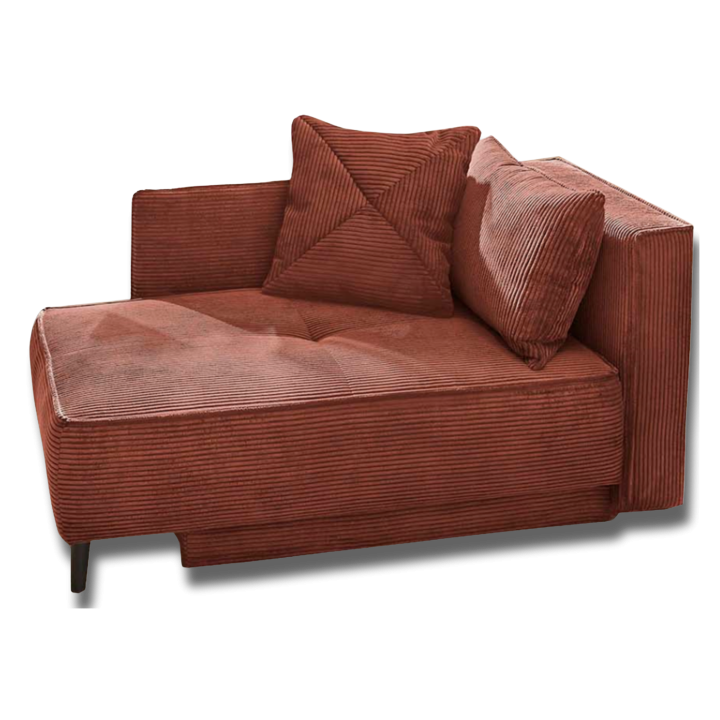 Recamiere velours cotelé rouille REX 426/31