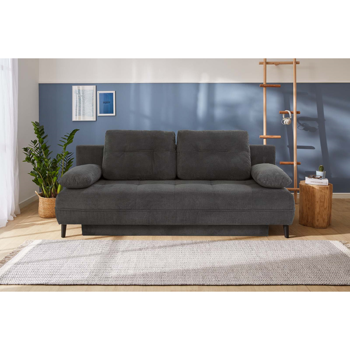 Canapé TILL 456/09 - canapé convertible gris foncé