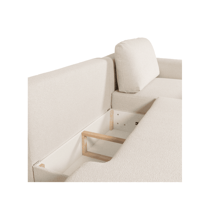 Salon d'angle avec chaise longue à droite Ariola