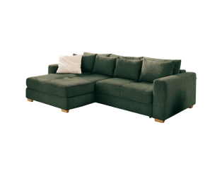 Kampen canapé d'angle convertible Vert