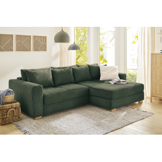Kampen canapé d'angle convertible Vert