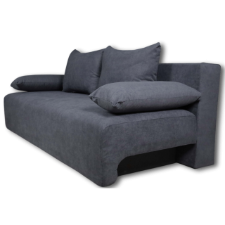 Georgia gris foncé - Canapé convertible avec coffre de rangement