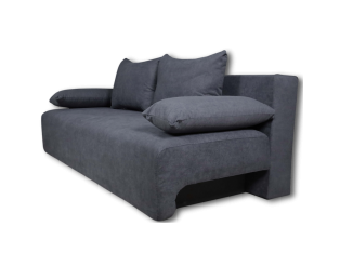 Georgia gris foncé - Canapé convertible avec coffre de rangement